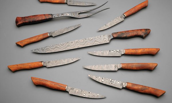 Carnivore Ironwood Hand Forged Damascus Chef Knives