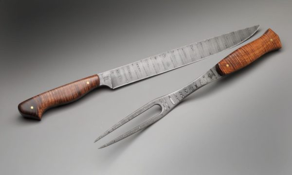 Carving Pair Koa High Carbon Steel Chef Knife