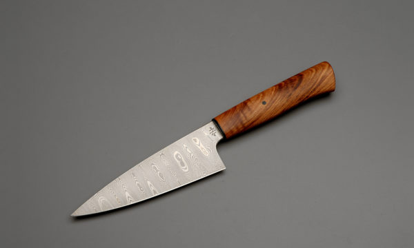 6" Layer Ladder Pattern Damascus Steel Chef Knife With Tasmanian King Billy