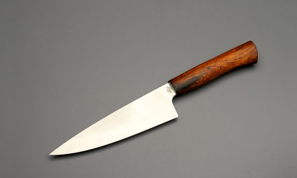 7" High Carbon Steel Chef Knife With Arizona Ironwood