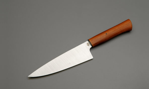 7" High Carbon Steel Chef Knife With Stabilized Sycamore