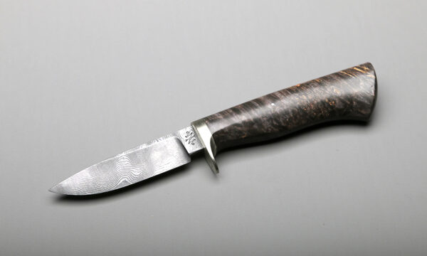 Drop Hunter Damascus & Black Maple Burl Best High End Chef Knife