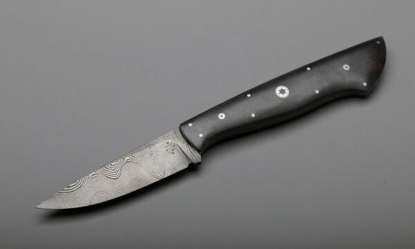 Forged Bird & Trout Damascus Blade With Blackwood Handle
