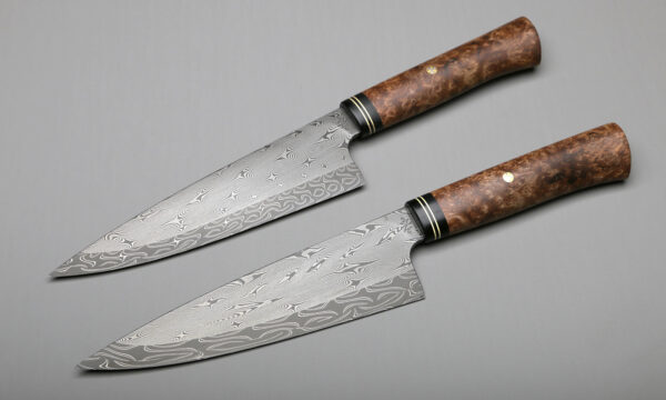 7" Multi-Twist Damascus Forged Chef Knives